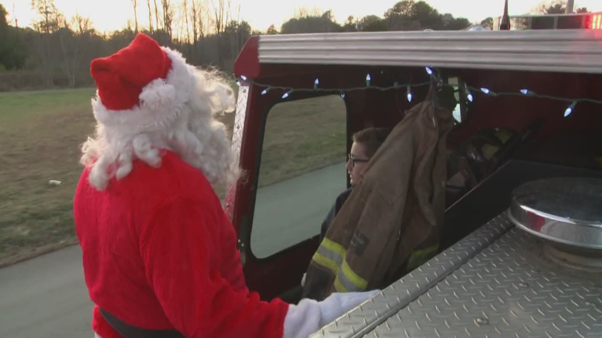 A trip around the world for Santa included a spin around Seymour with the volunteer fire department.