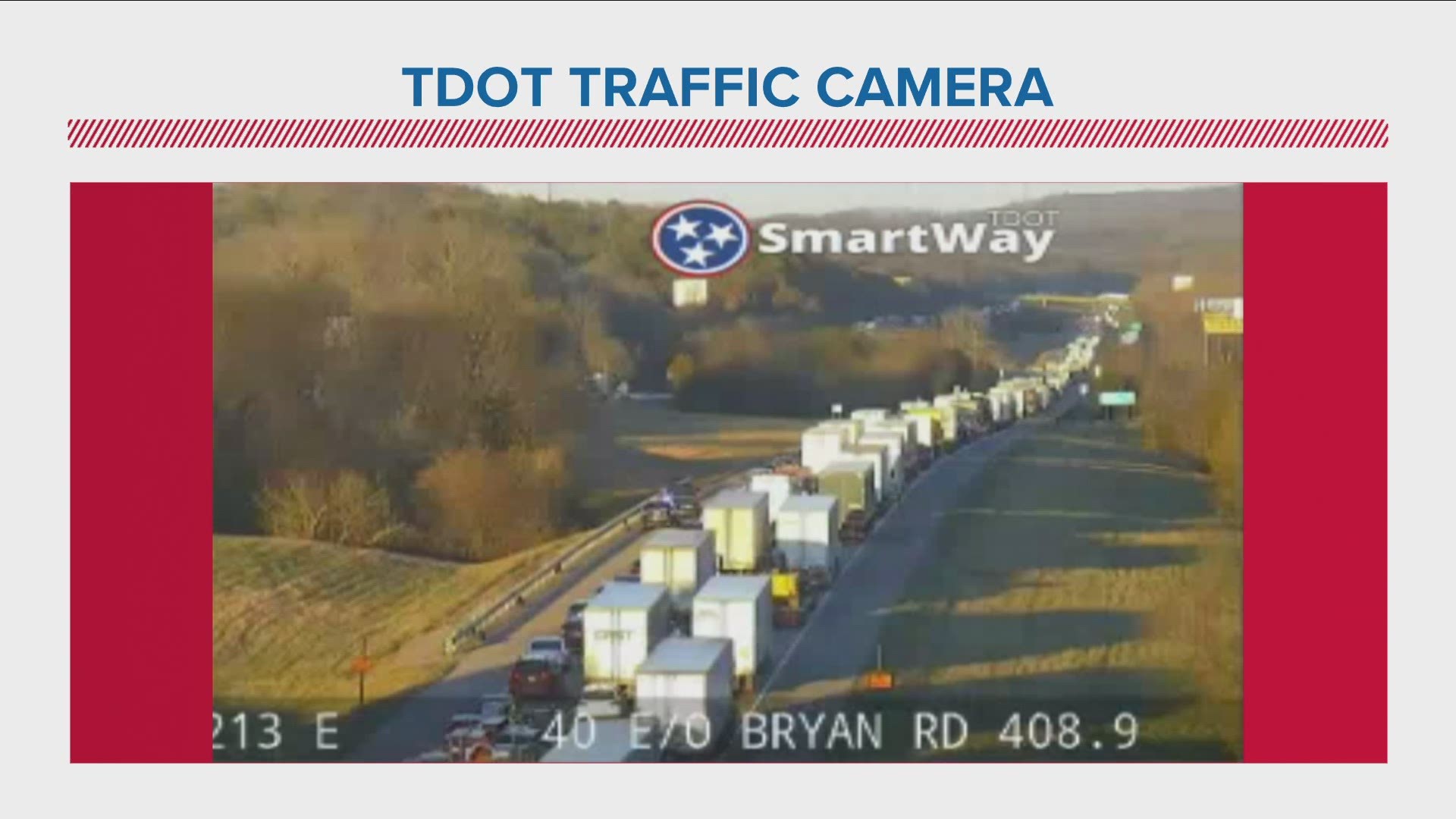 TDOT said several eastbound lanes of I-40 are blocked in Jefferson and Sevier Counties due to the crashes.