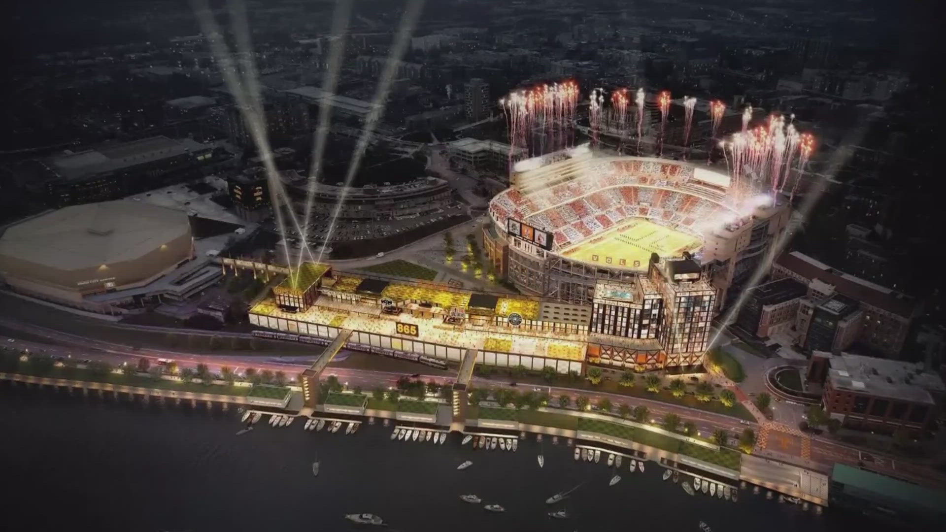 The new Neyland Entertainment District would be built near the University of Tennessee campus and Neyland Stadium.