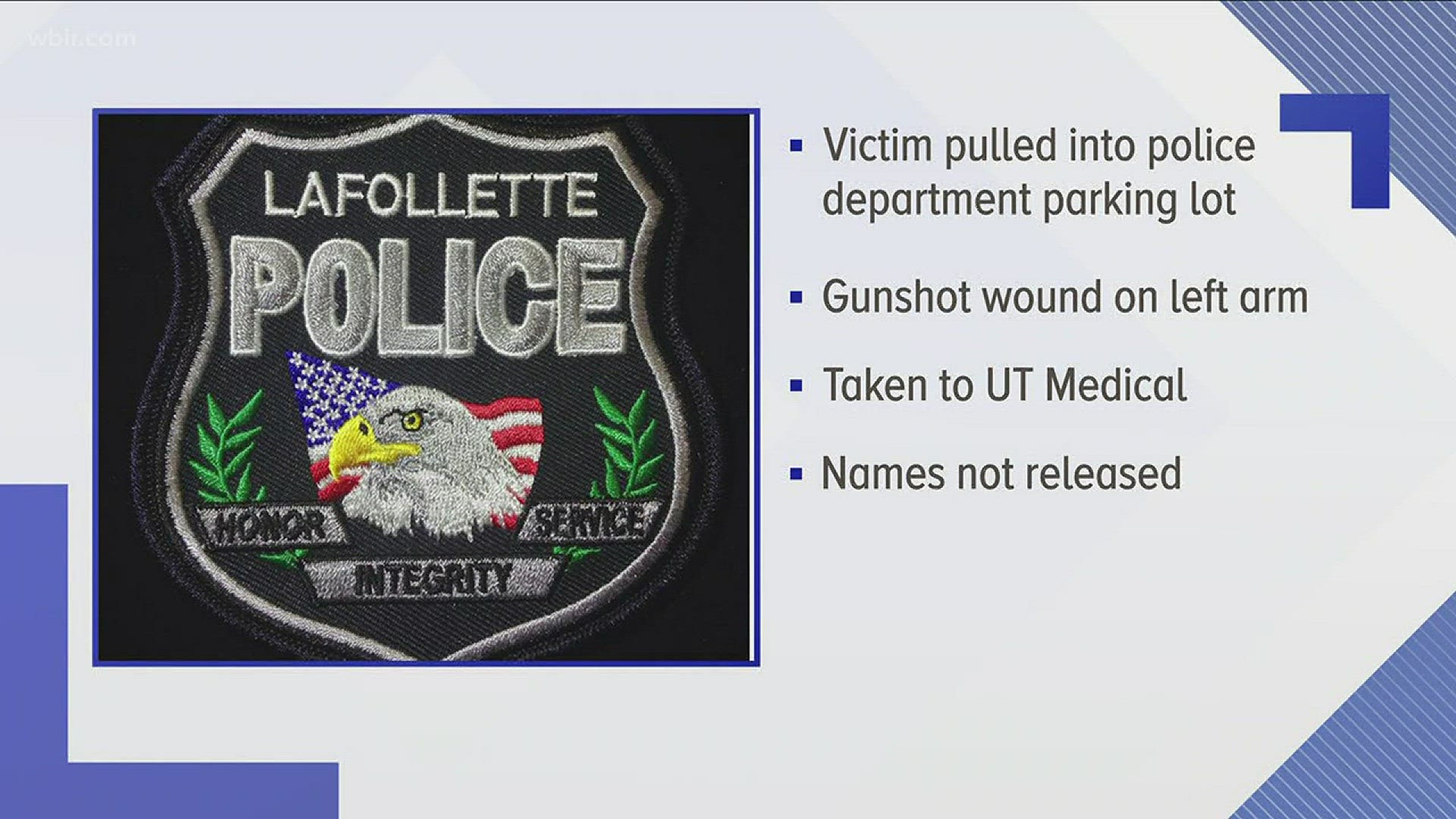 Feb. 13, 2018: A suspect is in custody following a shooting in LaFollette.