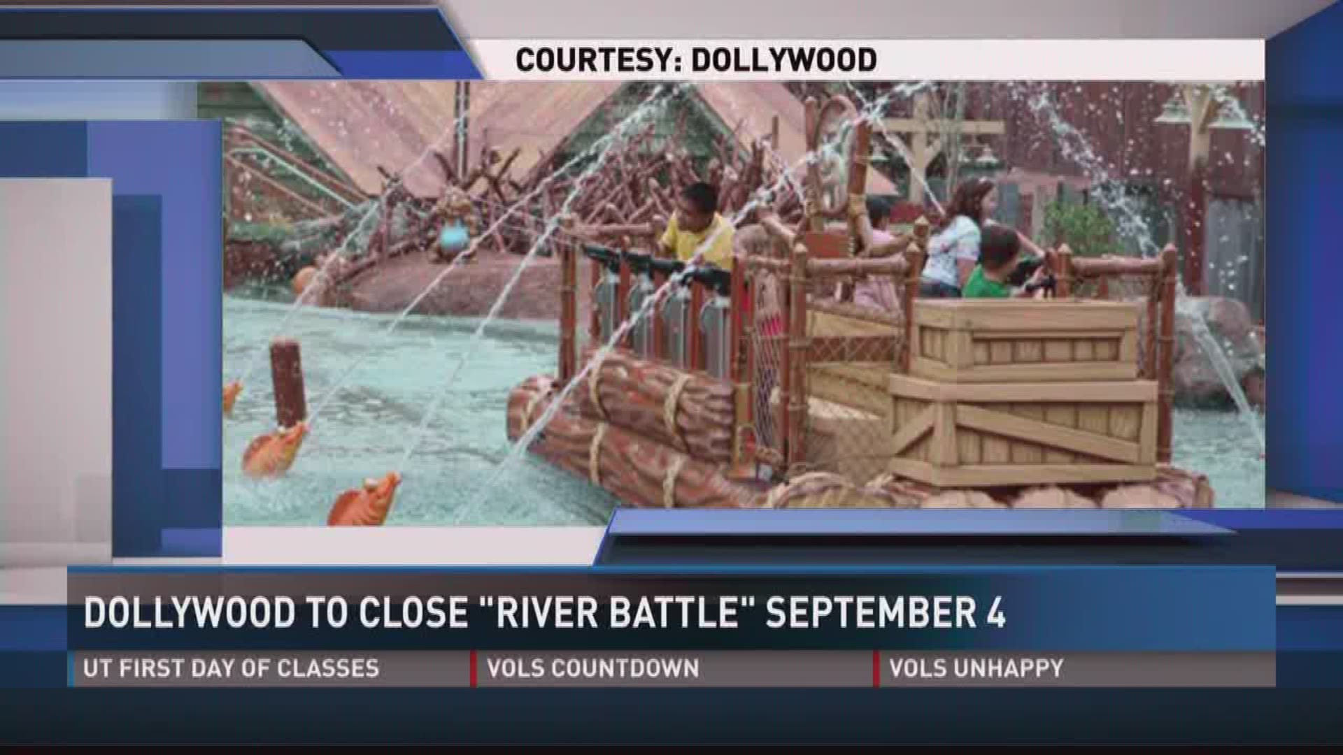 Dollywood said the popular River Battle ride will close Sept 4 to make room for future improvements, which will be announced later.
