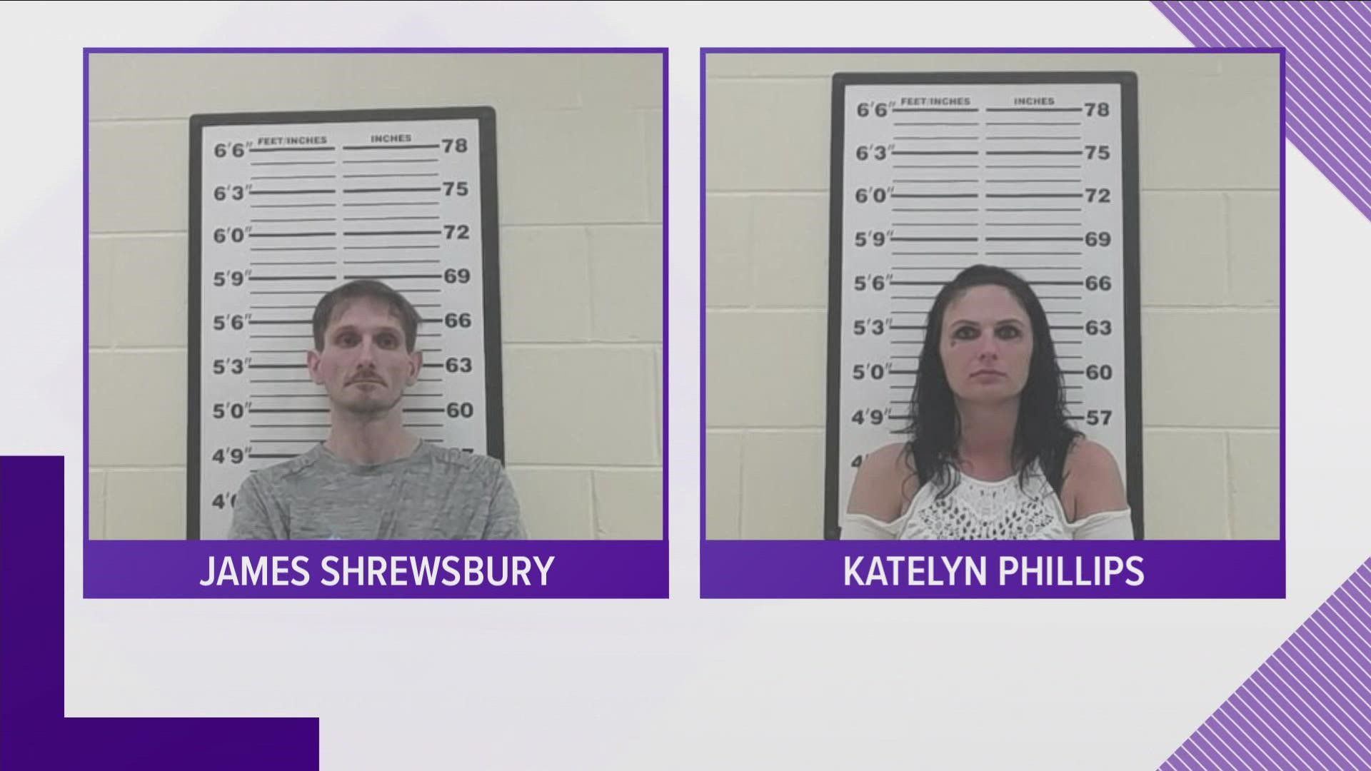 Investigators said they listened to phone calls between James Shrewsbury and his girlfriend, Katelyn Phillips.