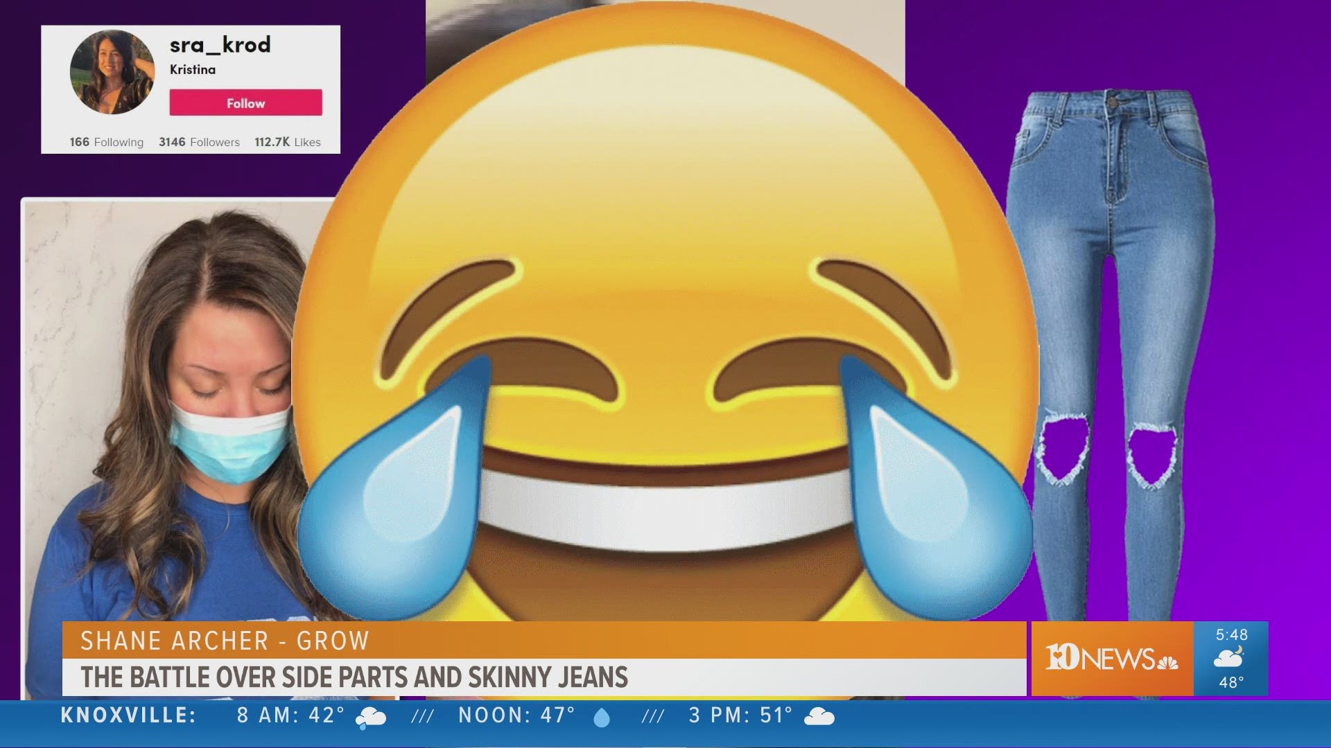 Womens Side Parts and Skinny Jeans Gen Z meme Fanny Pack by Popsy