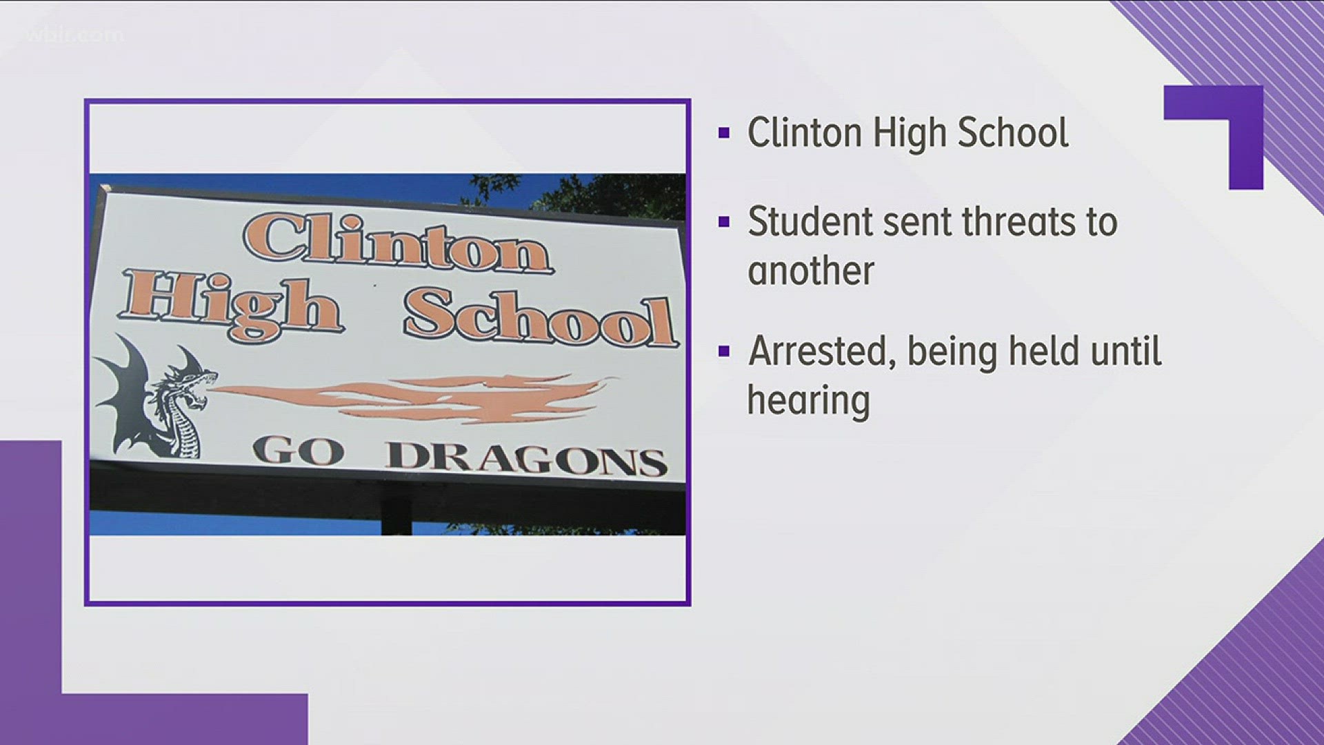 Two Anderson County teens are charged with making threats to their schools, one at Roberstville Middle School and one at Clinton High School