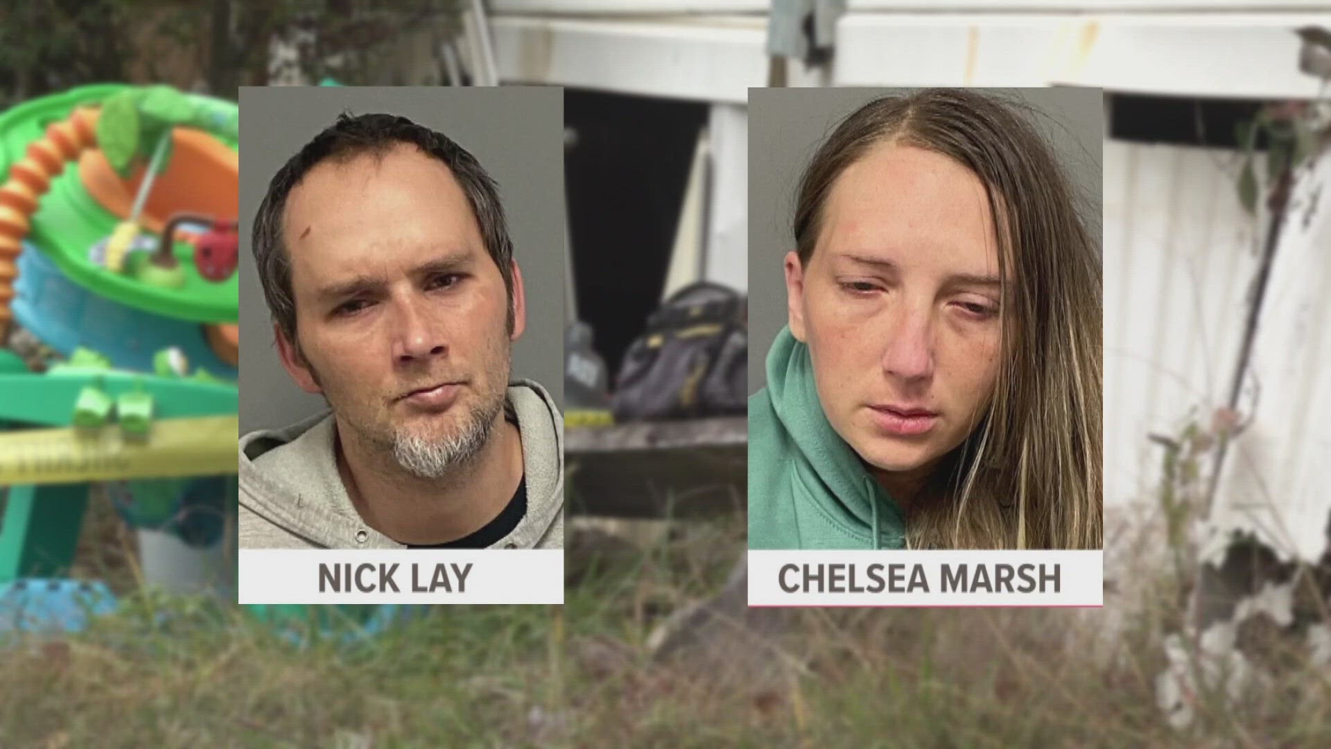 Court records showed that Nicholas Lay and Chelsea Marsh pleaded guilty to child neglect.