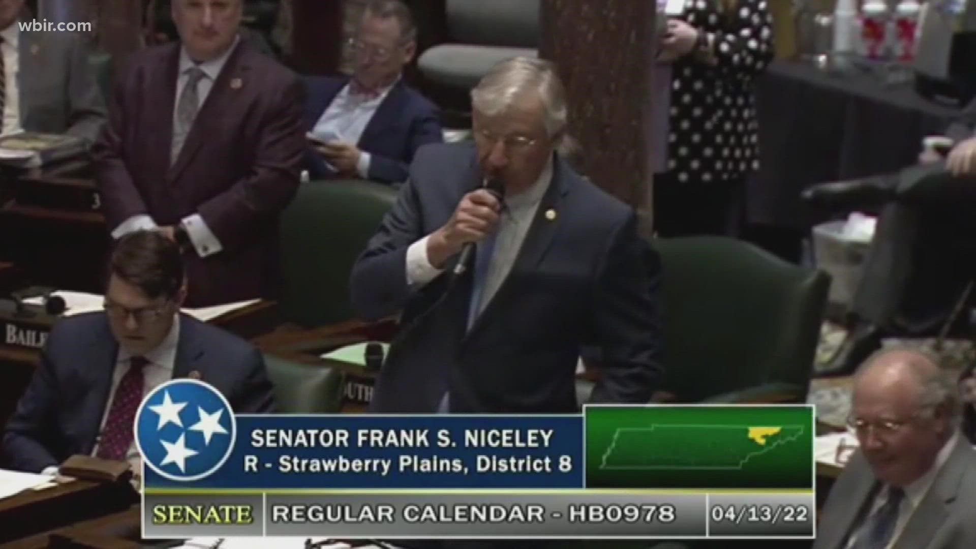 Senator Frank Niceley made comments suggesting that the homeless look to Hitler for inspiration.