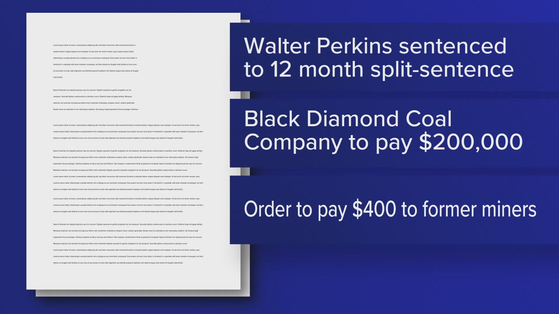 The U.S. Attorney's Office in Eastern Kentucky said a Black Diamond employee lied to special investigators about dust samples used to prevent "black lung" disease.