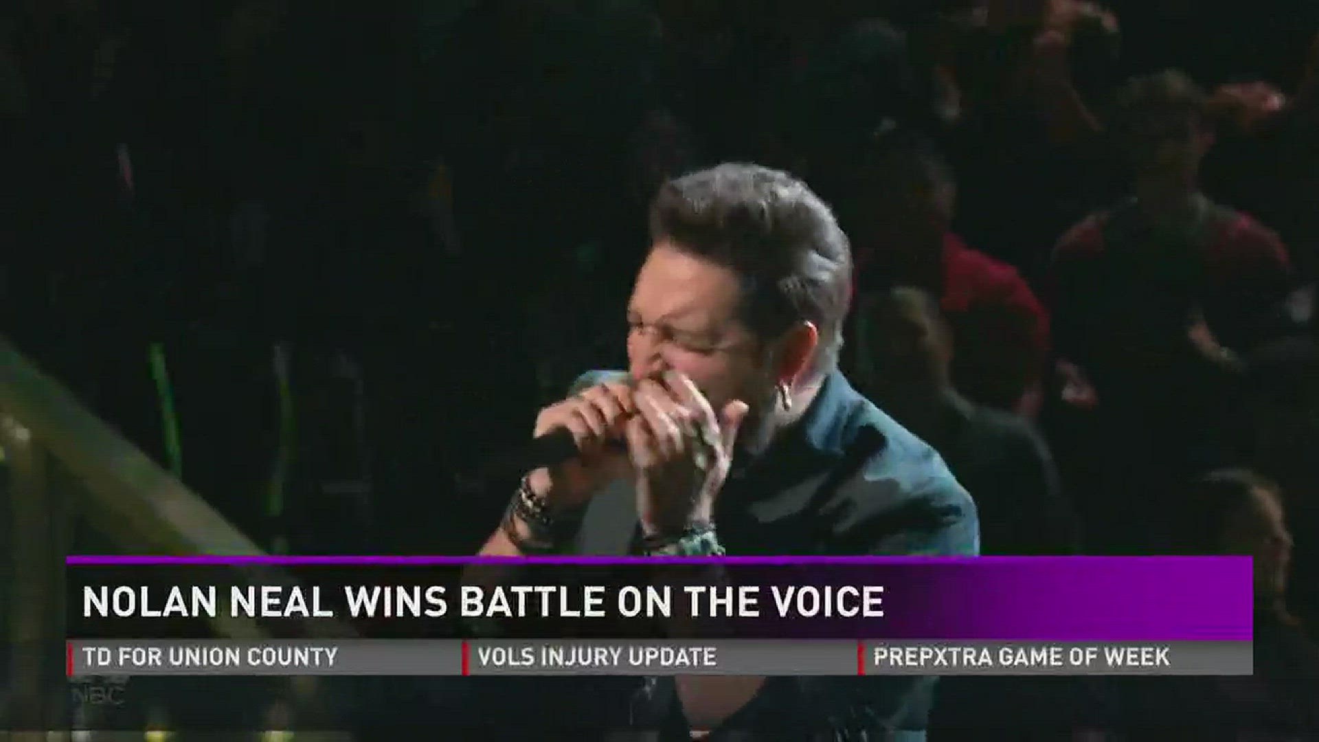 Oct. 17, 2016: Nashville native Nolan Neal won his knockout round on NBC's "The Voice" Monday to stay in the competition.