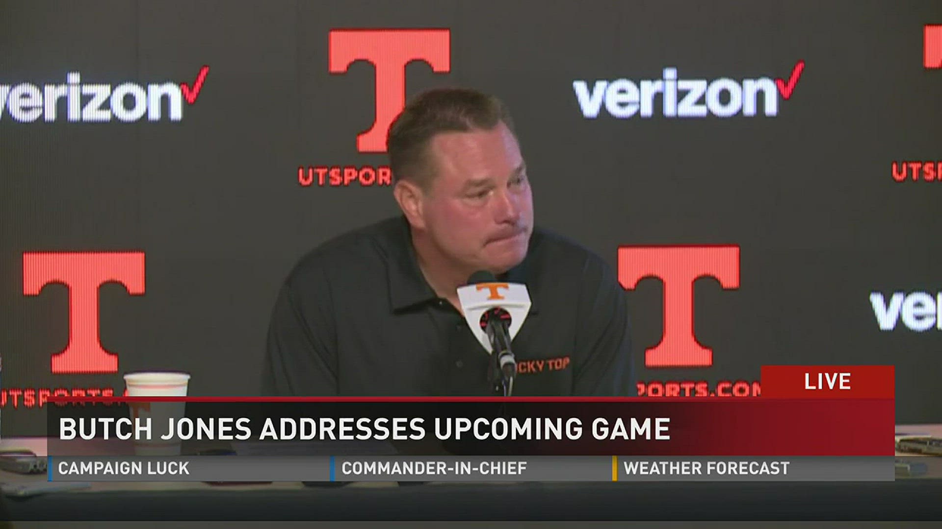 Butch Jones addressed the media on Wednesday afternoon ahead of the Battle at Bristol.