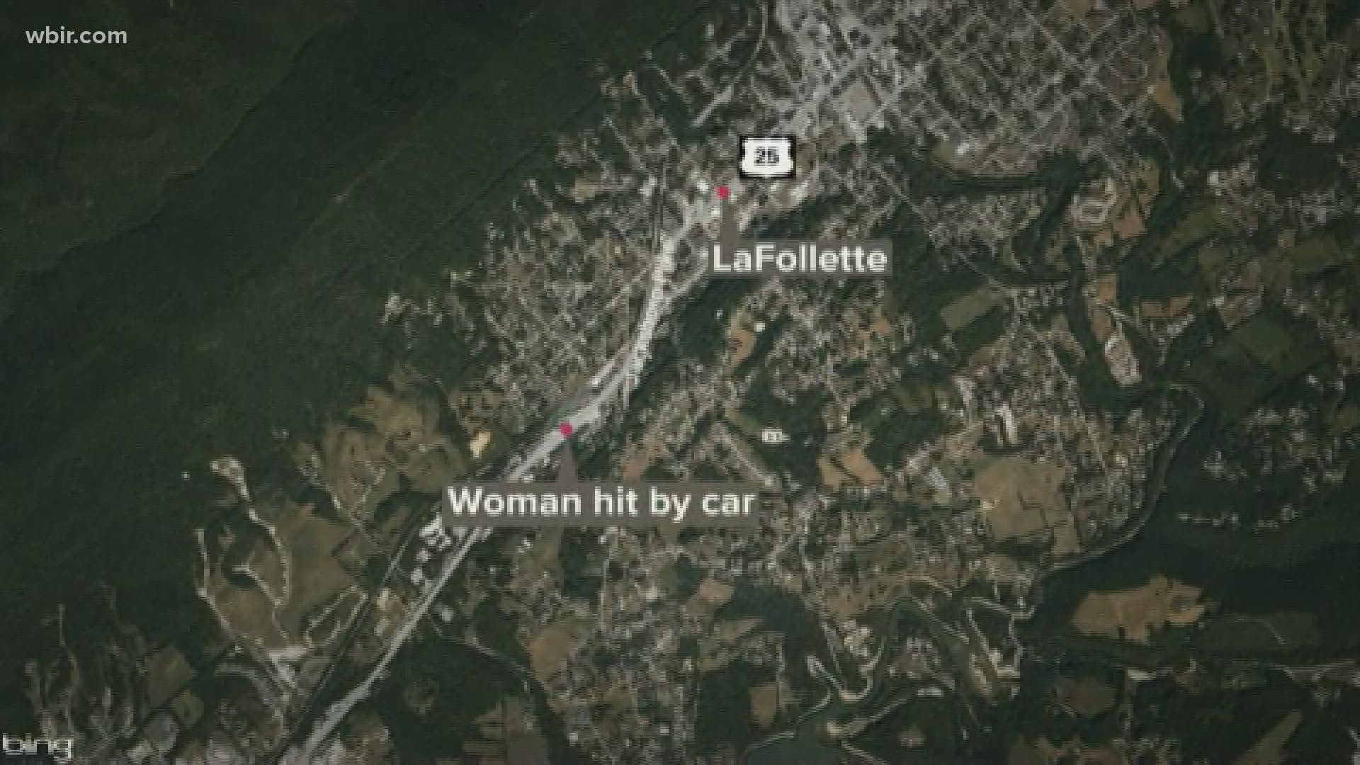 A life-star helicopter took the woman to the hospital.