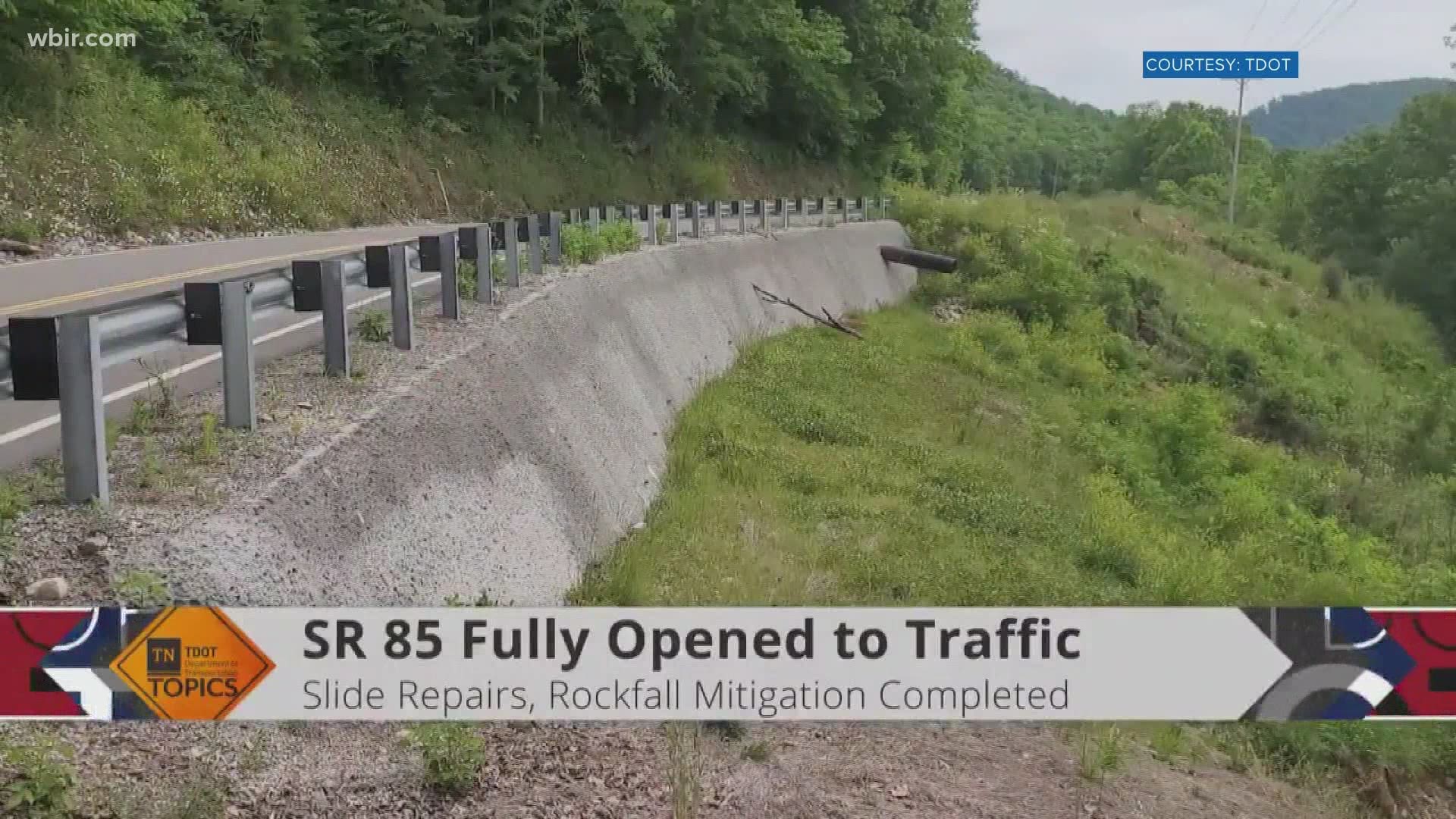 All lanes on parts of state route 85 in Fentress and Overton counties ...