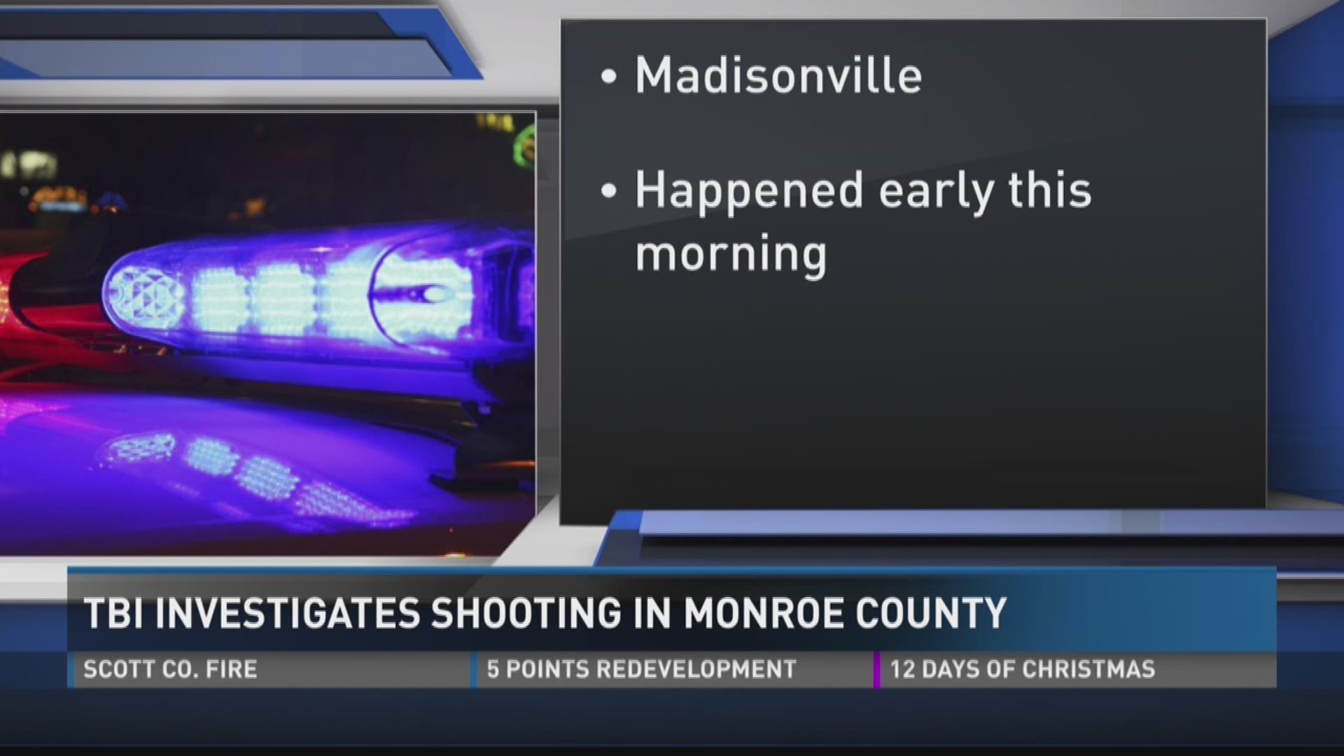 The TBI investigating a Friday morning shooting in Monroe County.