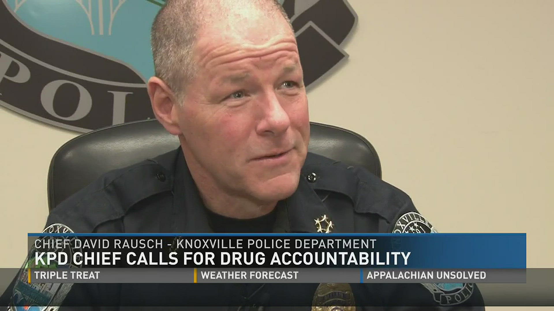 Feb. 10, 2017: Knoxville Police Chief David Rausch spoke from the heart about his views on the opioid epedimic.
