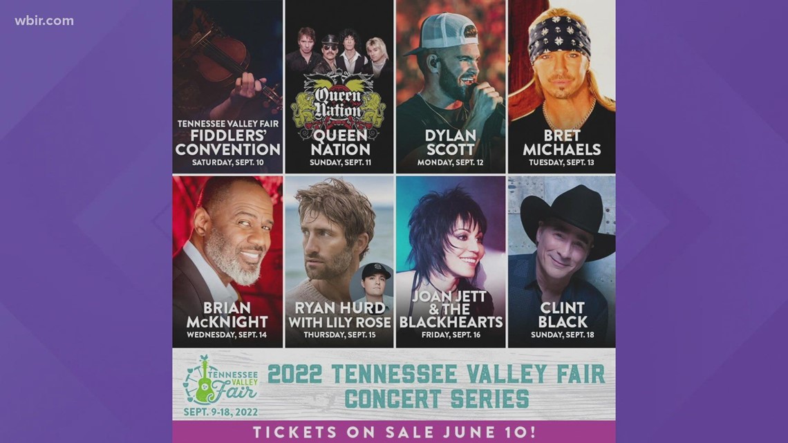 Tennessee Valley Fair announces lineup for 2022 concert series