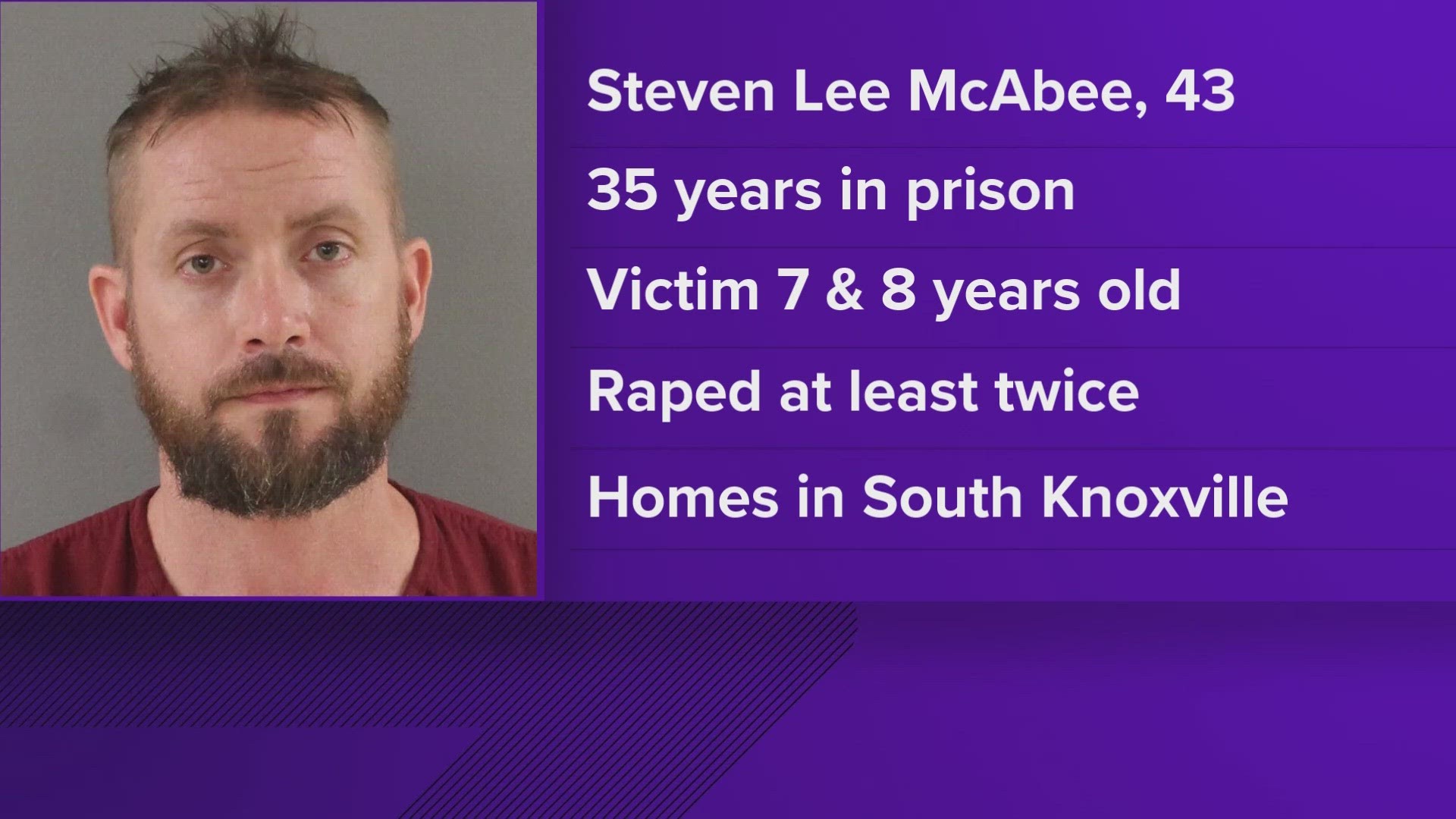 According to the DA, when the victim was 7 and 8 years old, Steven McAbee would occasionally babysit.