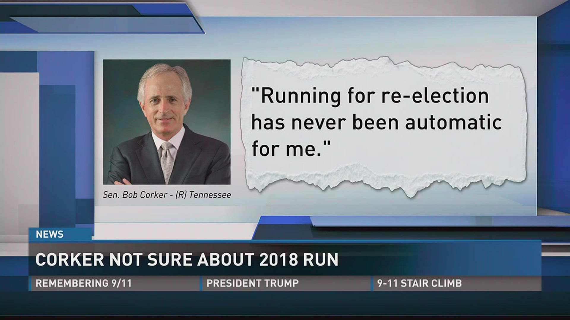 The Tennessee Republican, a sometimes critic of President Donald Trump, said in a statement Monday that "running for re-election has never been automatic for me."