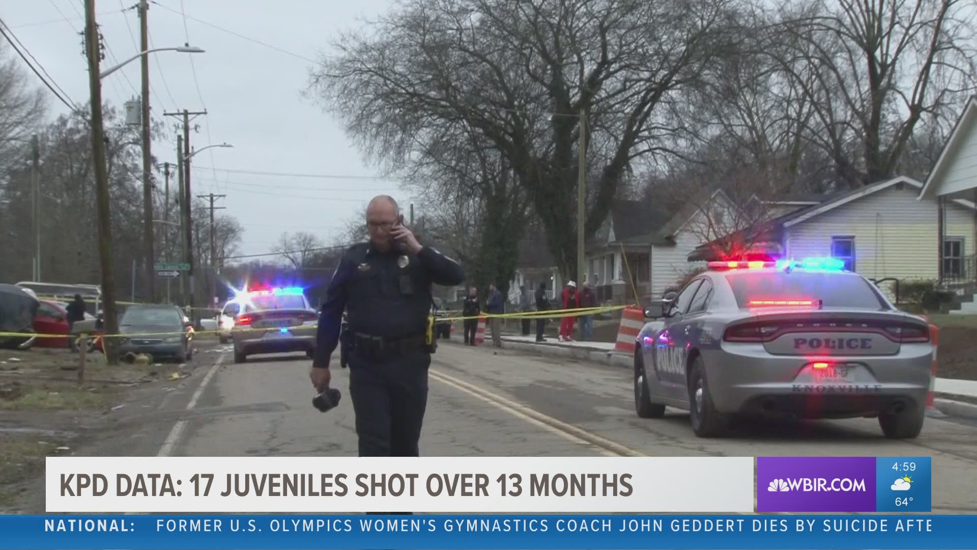 New data from the Knoxville Police Department shows, on average, more than one teenager has been shot every month since January 2020.