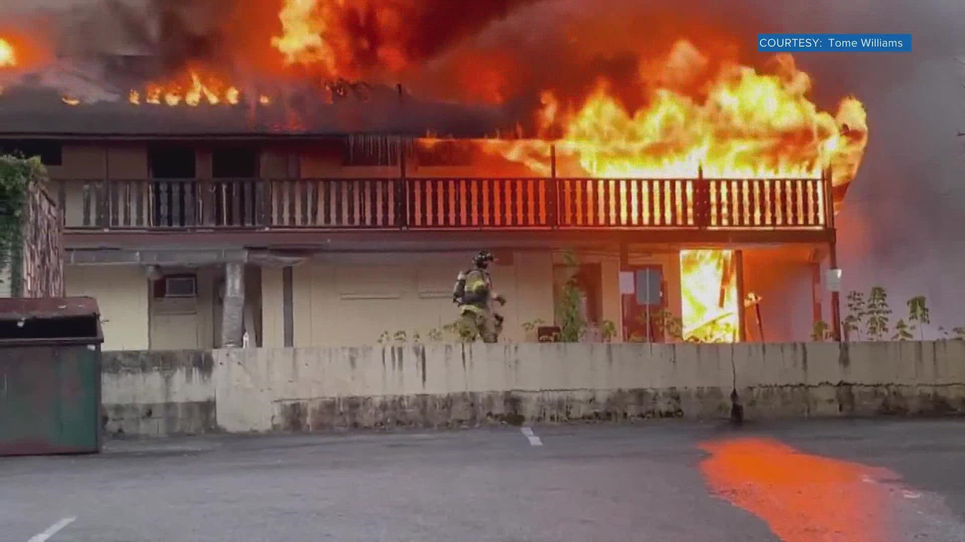 Several businesses were brought to the ground after a fire broke out at a shopping center along the Parkway in Gatlinburg on Sunday.