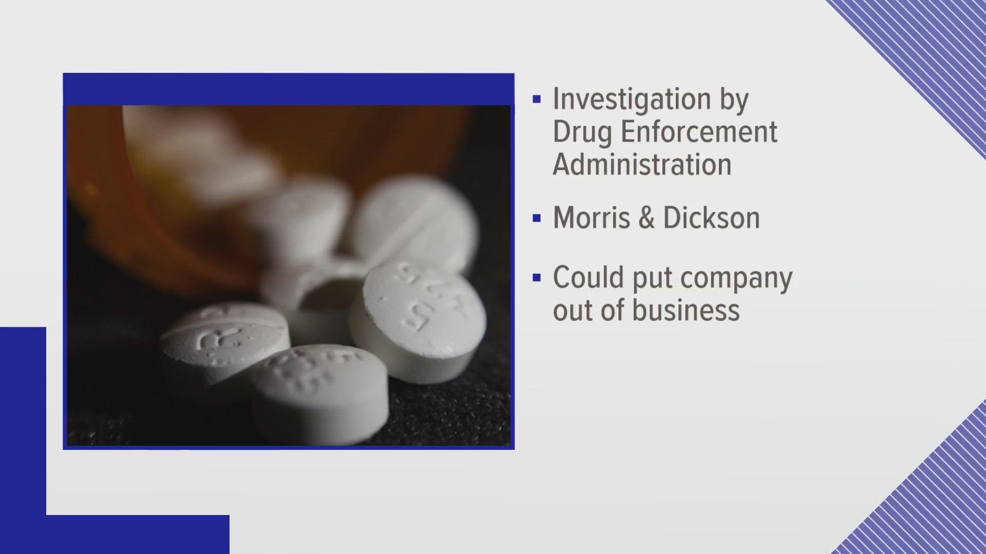 The DEA is revoking the license of one of the biggest drug distributors in the country — Morris and Dickson.