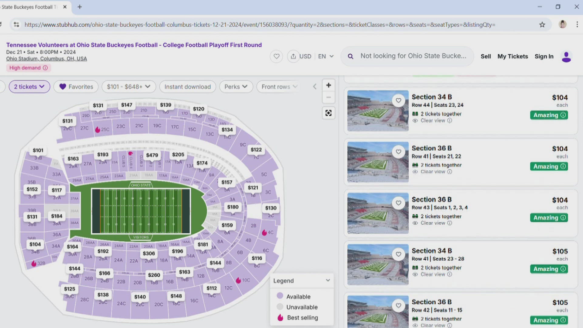 As of Wednesday evening, ticket prices for the game start in the low $100 range on StubHub.