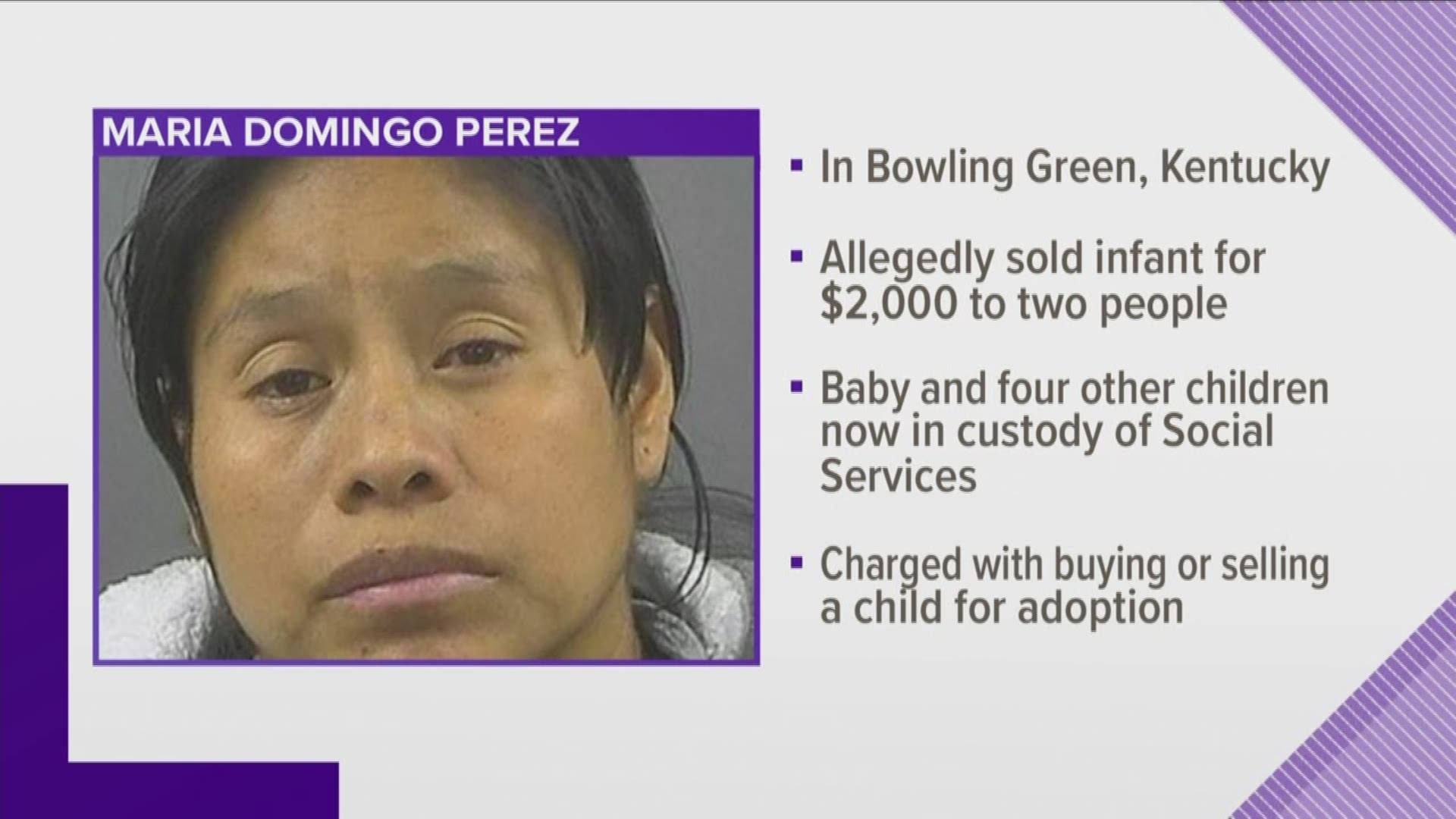 The couple paid the mother $2,000 for the infant, according to police.
