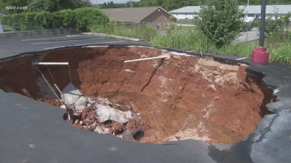 Crews fixing 3 sinkholes on one road in Jefferson City