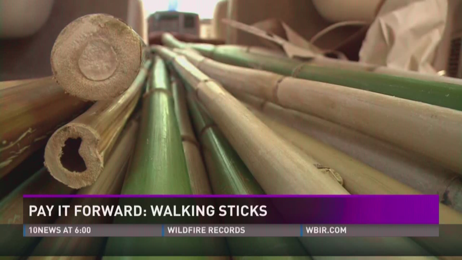 Knoxville man uses bamboo to help others with walking.