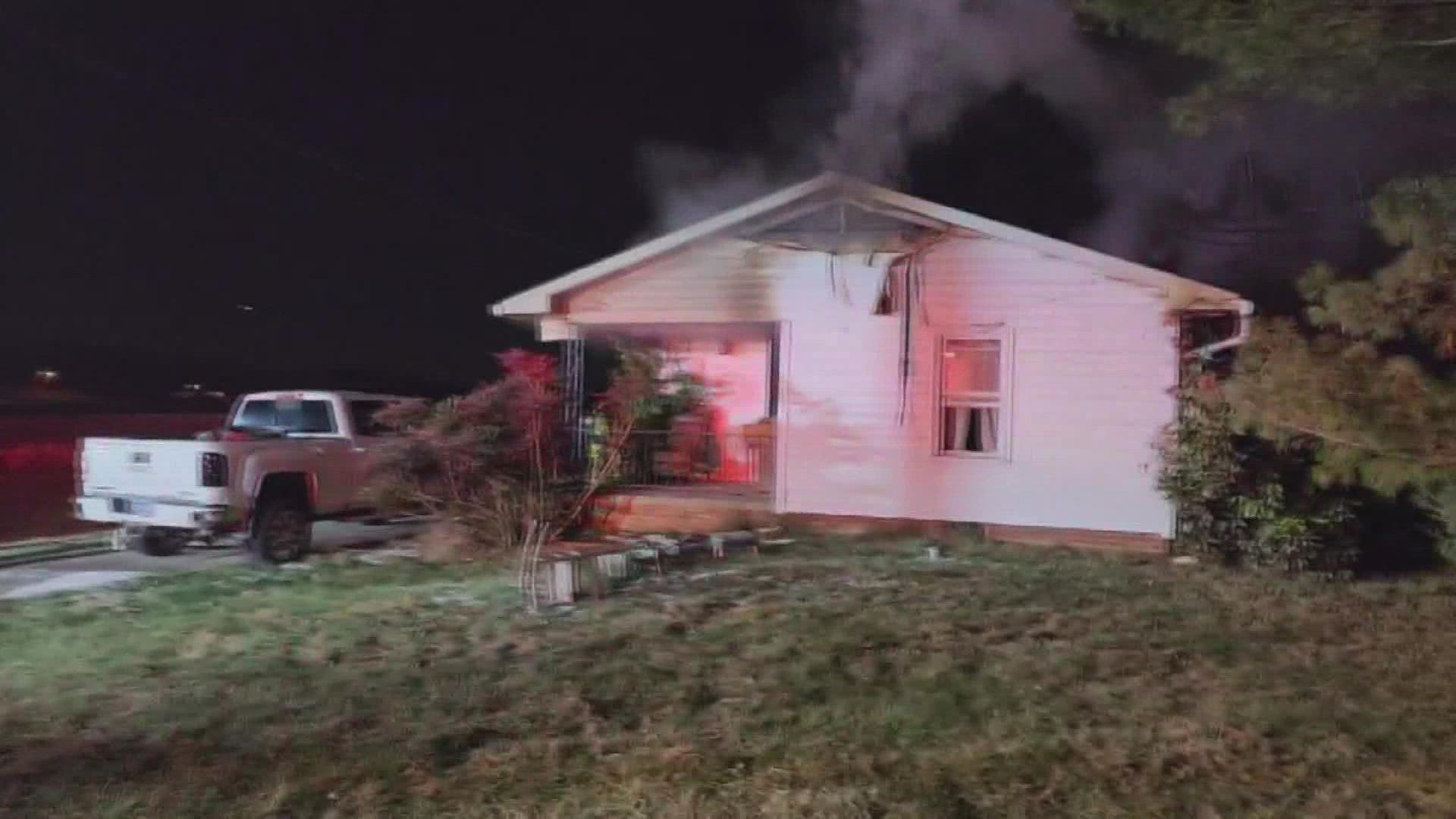 Rural Metro said when crews arrived, they found fire on the back side of the home with smoke coming out of it.