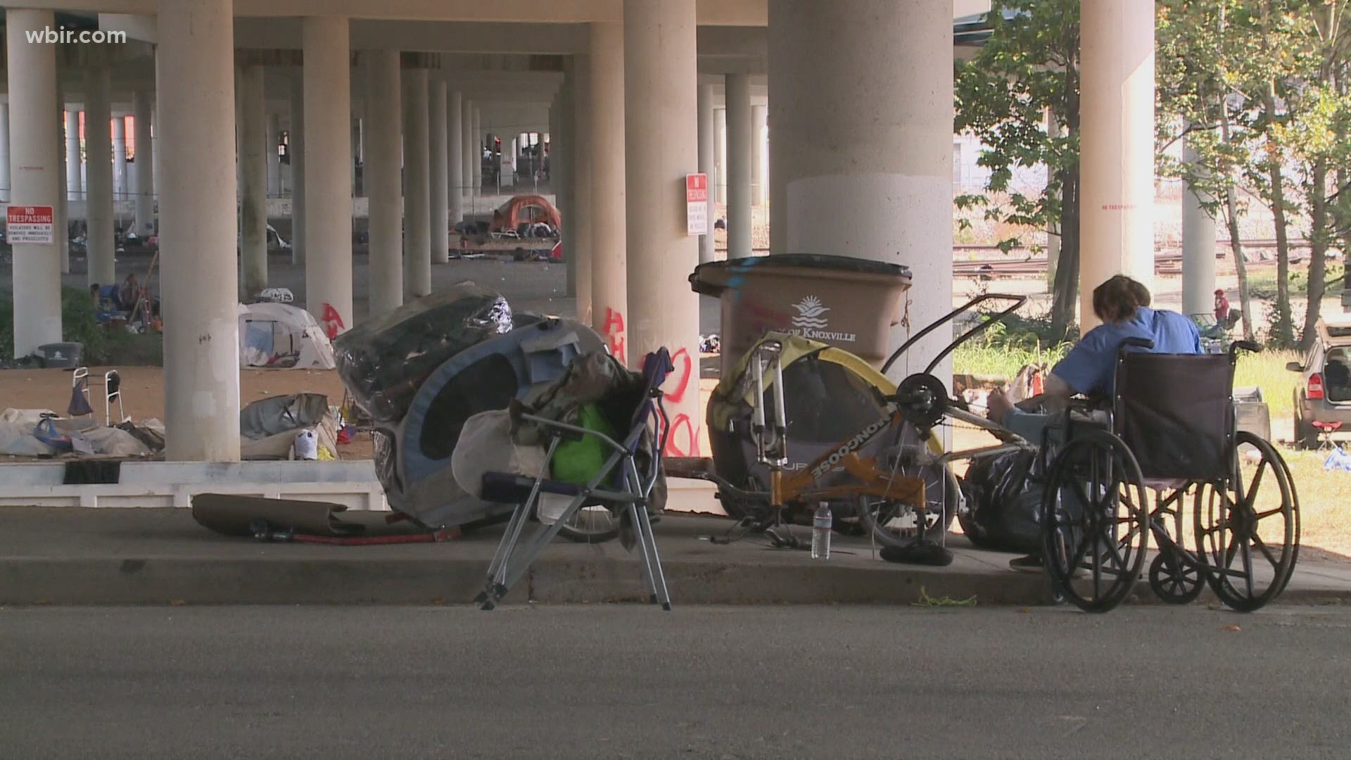 The city of Knoxville began clearing out the Blackstock Avenue campsite... one of the largest homeless encampments in Knoxville.