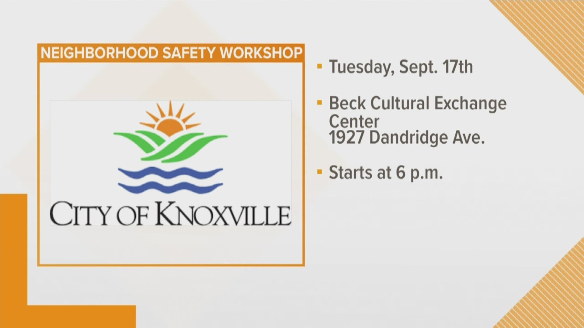 Leaders and community members will meet and discuss neighborhood safety in East and Downtown Knoxville on Tuesday.