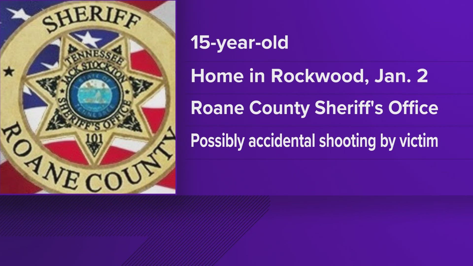 Identity revealed of Rockwood teen fatally shot in possible accidental