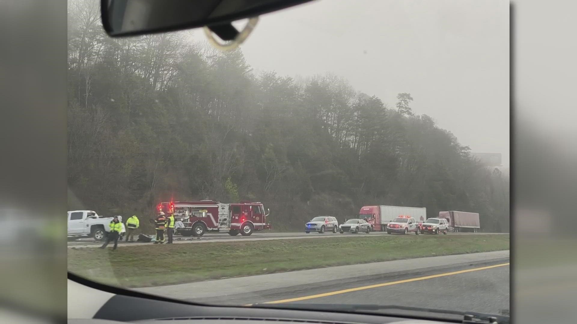 I-40 West between exits 402 to 407 had to be closed for hours as crews responded to the incident.