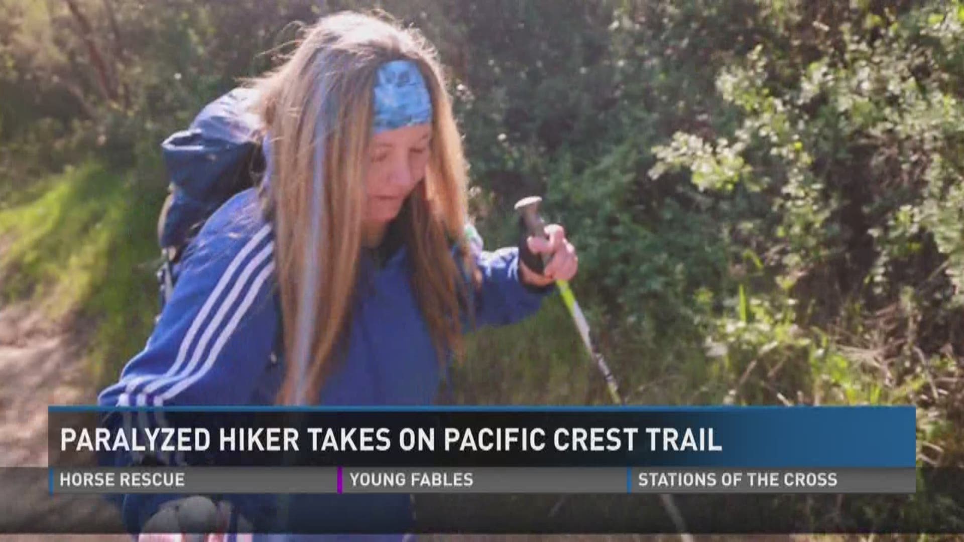 April 14, 2017: The paralyzed hiker who completed the Appalachian Trail is now walking from the U.S. Mexico border to the Canadian border.