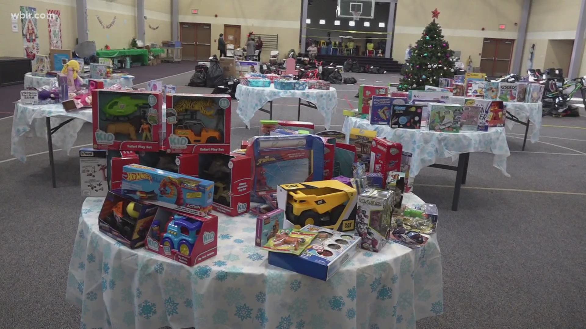 Toys and other gifts began arriving at the McNabb Center's Dear Santa headquarters this morning.