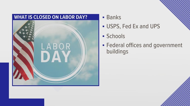 Businesses and institutions that will be closed for Labor Day