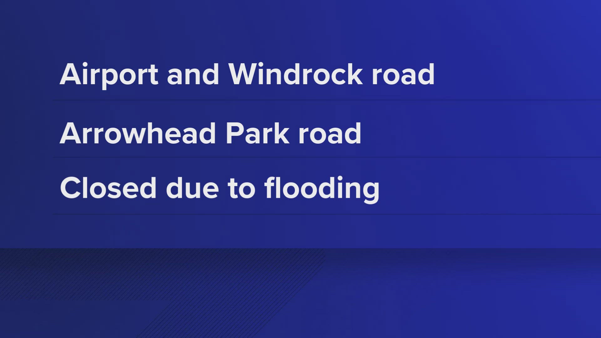 A Flash Flood Warning was issued for Anderson and Morgan counties by the National Weather Service.