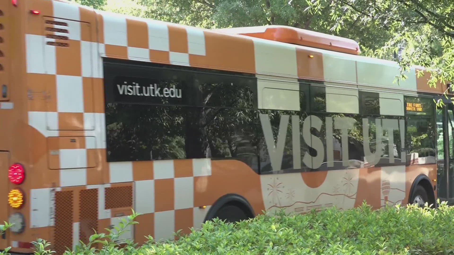 The University of Tennessee also said students can use an app to follow buses and tell how long it would take for the buses to get to their nearest stop.