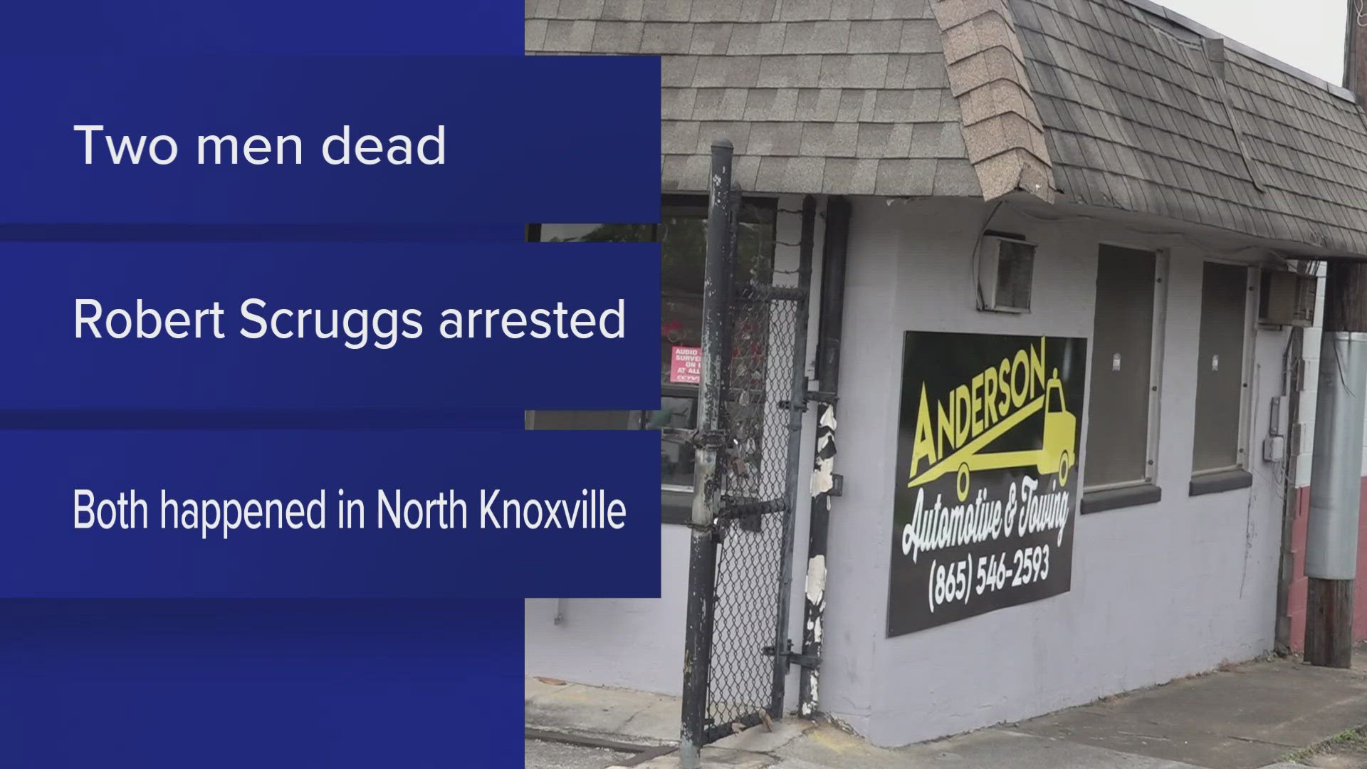 Knoxville Police said the first shooting happened at Anderson Automotive and Towing on Cooper Street and the second happened in the 400 block on North Broadway.