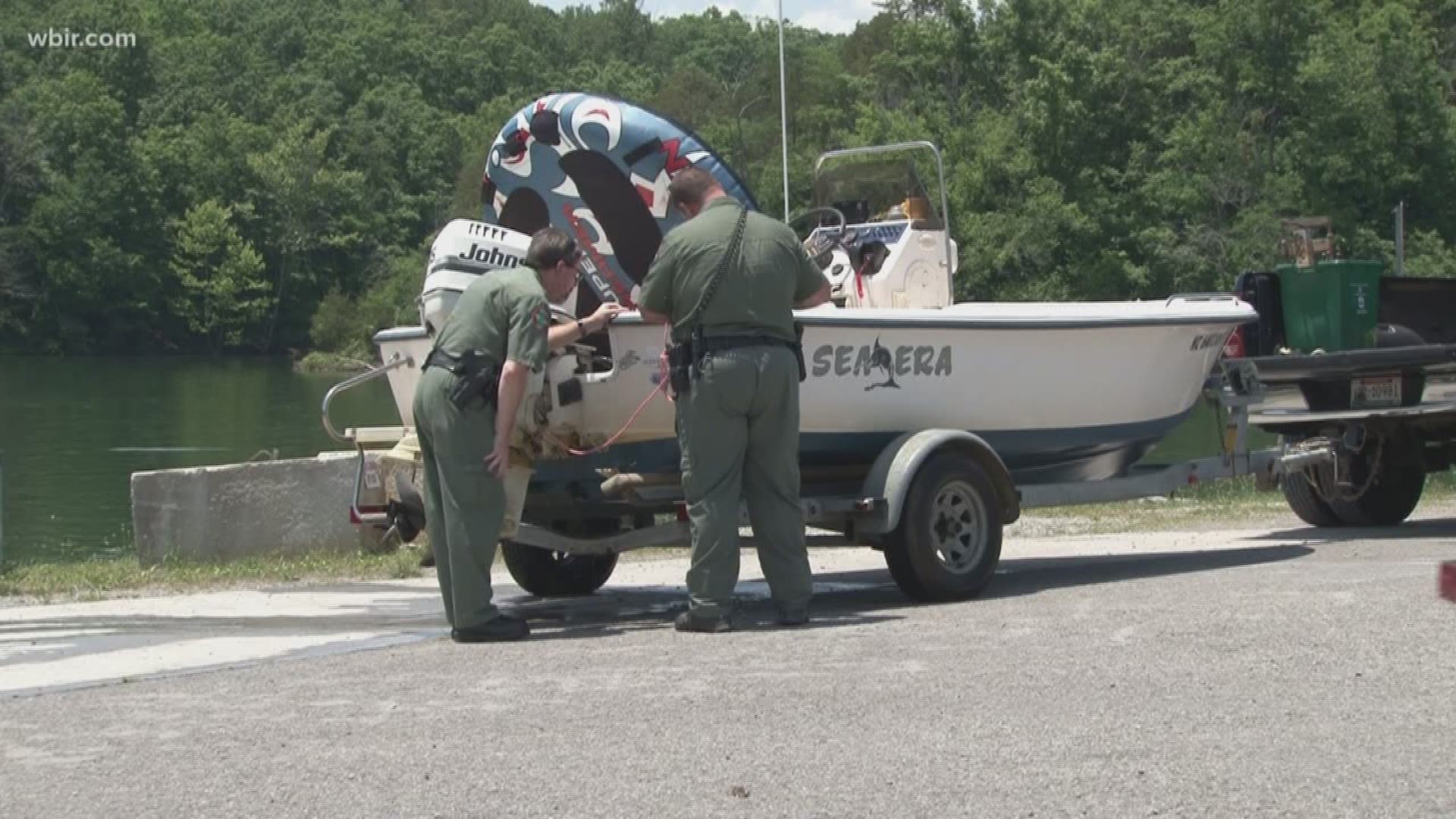 TWRA said three were hospitalized after they were hit by a boat that was pulling their tube on Norris Lake.