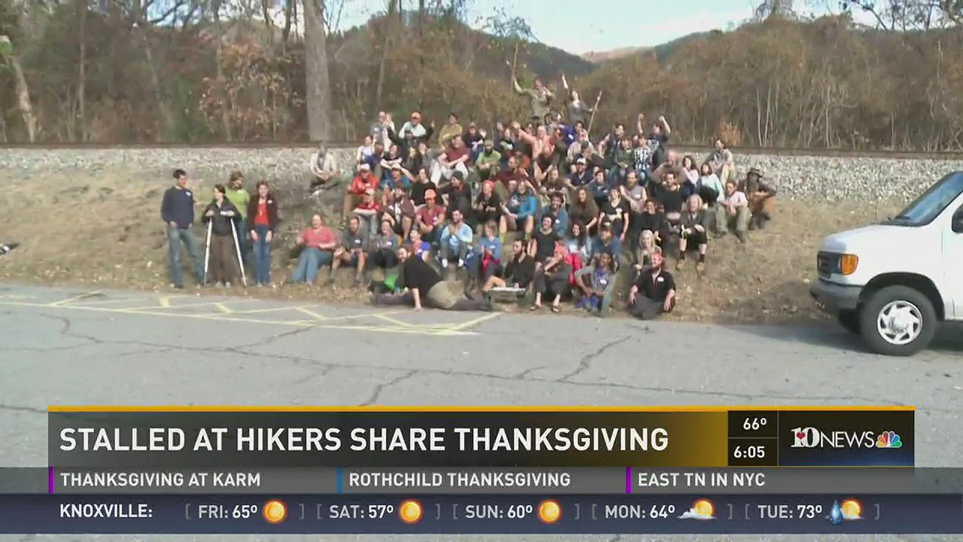 Nov. 24, 2016: Wildfires have closed several miles of the Appalachian Trail, leaving thru-hikers stalled on Thanksgiving, just shy of completing their trek.