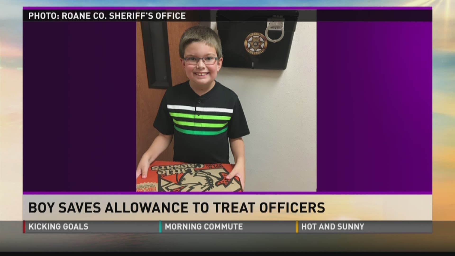 A little boy saved his allowance money to buy pizzas and treats for the Roane County Sheriff's Office.