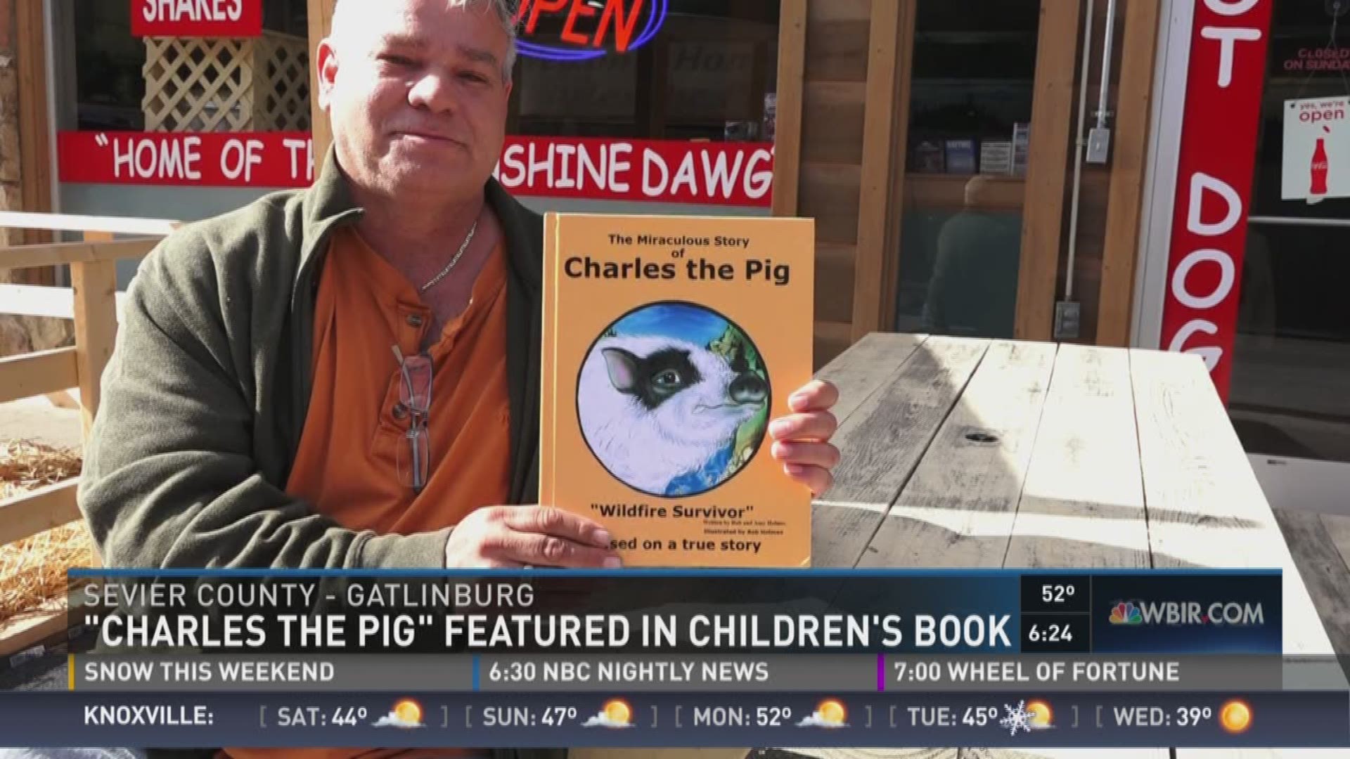 March 10, 2017: Charles the pig survived the Sevier County wildfires by burrowing in the mud. Now, his story of resilience is the subject of a children's book.