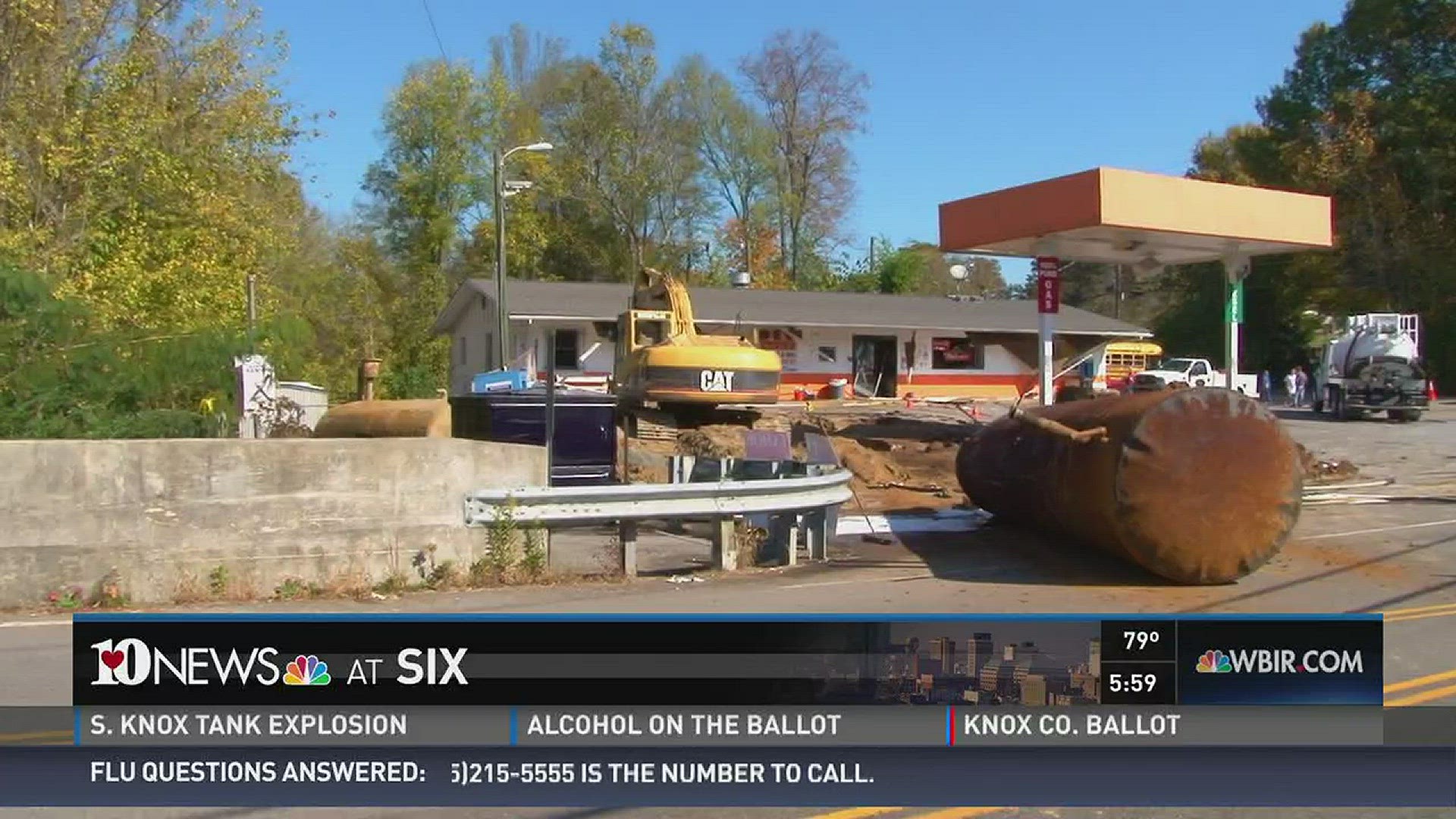 No one hurt after gas tank explodes at Seymour market