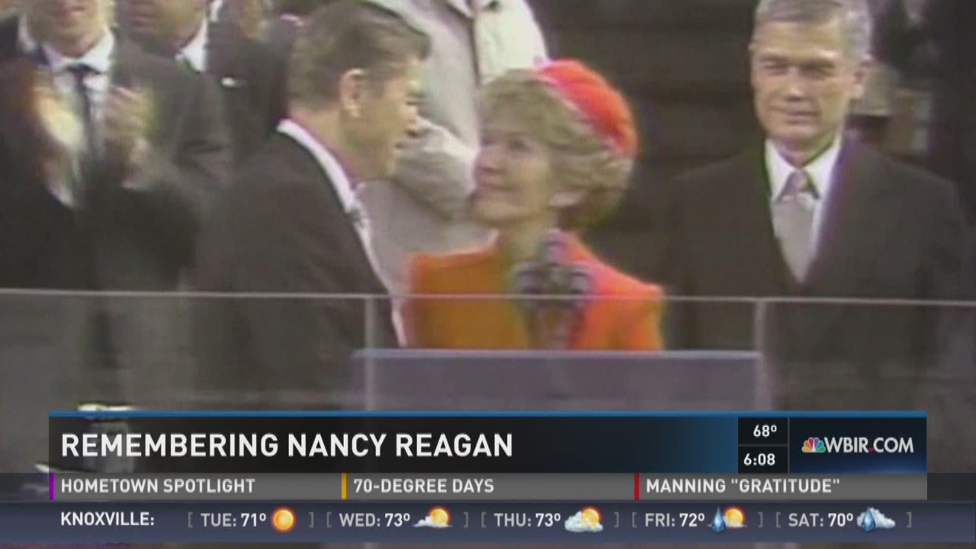 Nancy Reagan made several stops to East Tennessee, even visiting Children's Hospital, and a Knoxville man was there by her side, traveling the world with the president and first lady.