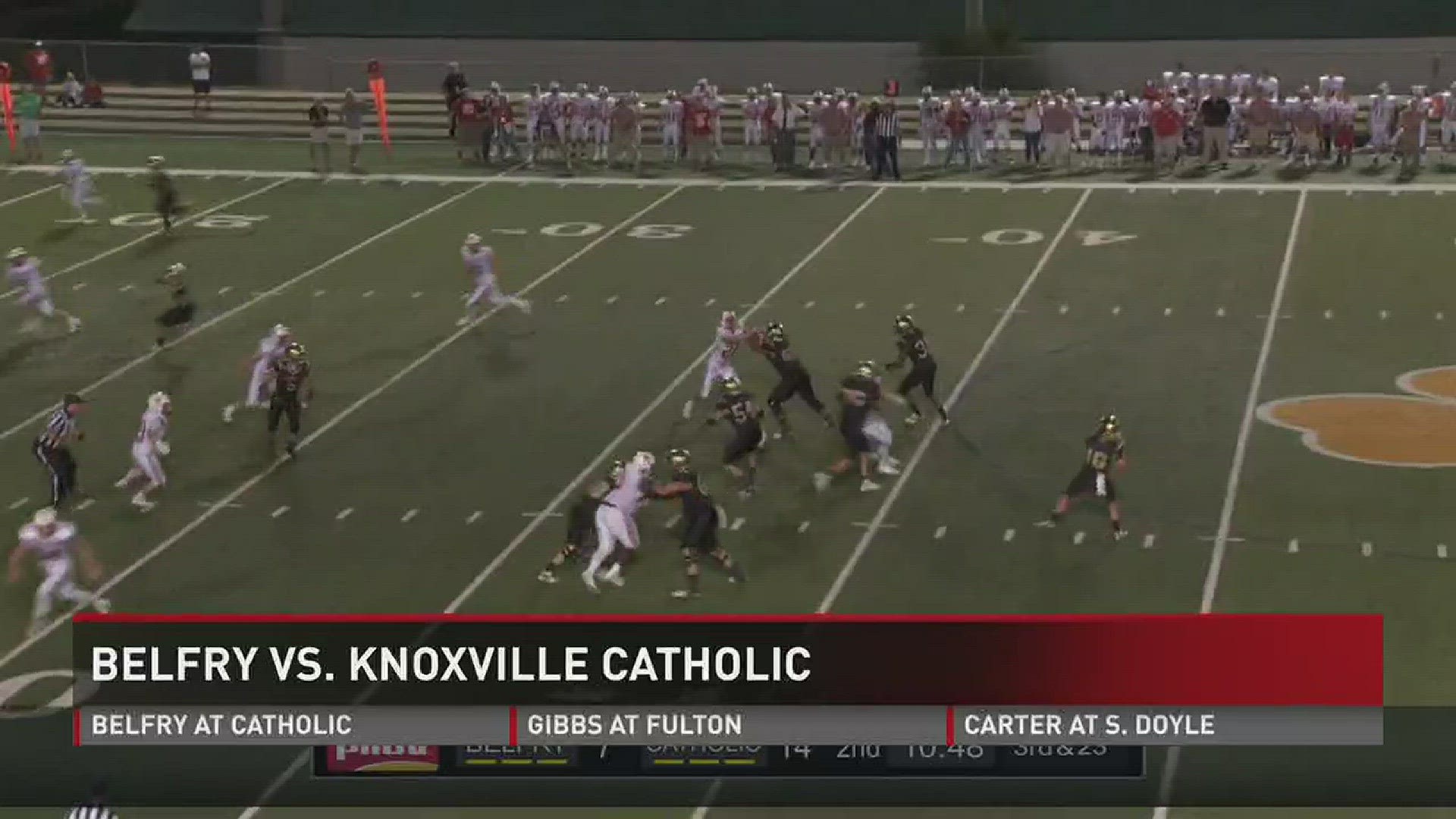 After losing to the Pirates in 2015, Catholic beat Belfry 45-20 on Friday.