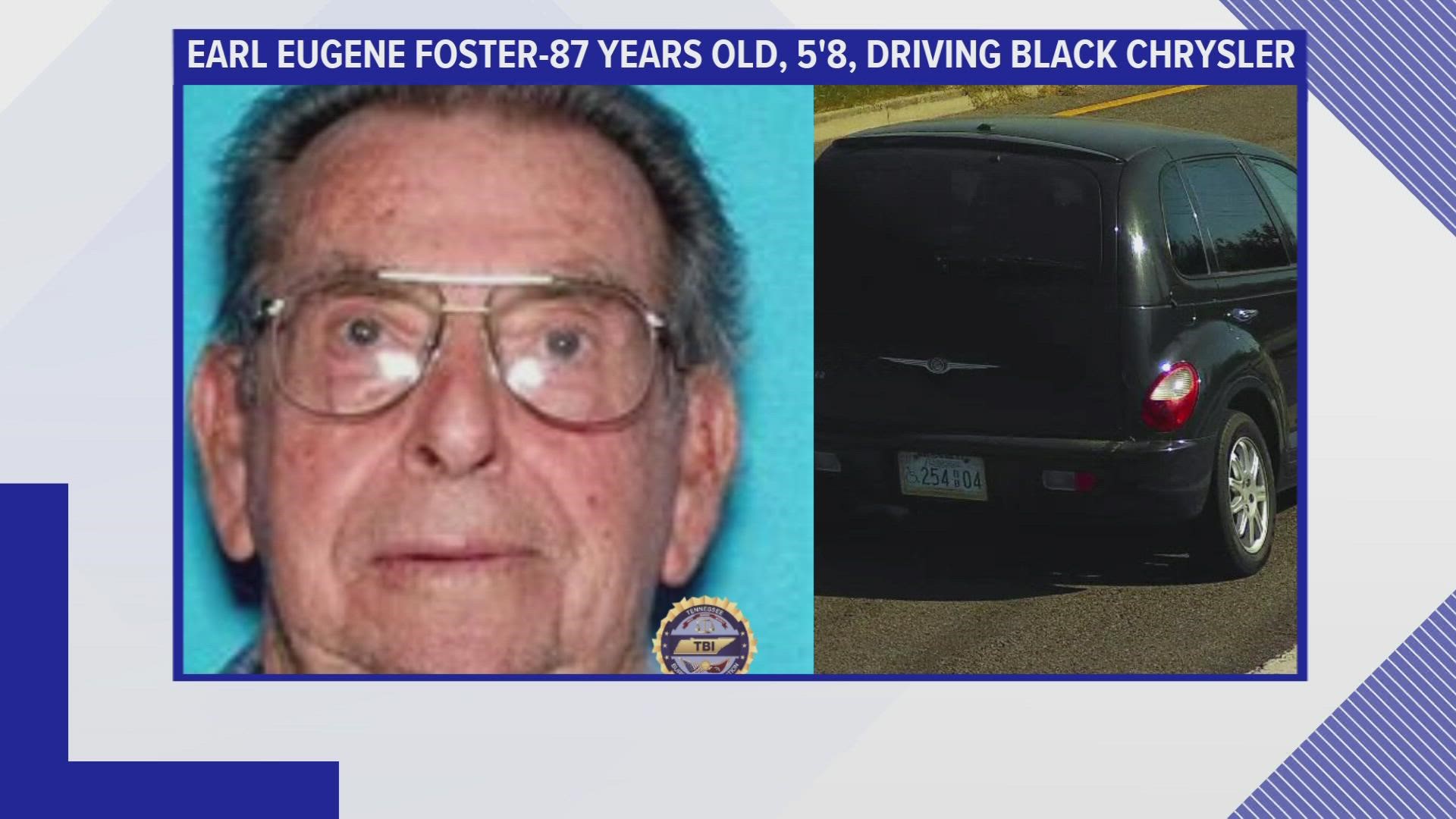 The Tennessee Bureau of Investigation issued a statewide Silver Alert for Earl Eugene Foster, who is missing out of Harriman.