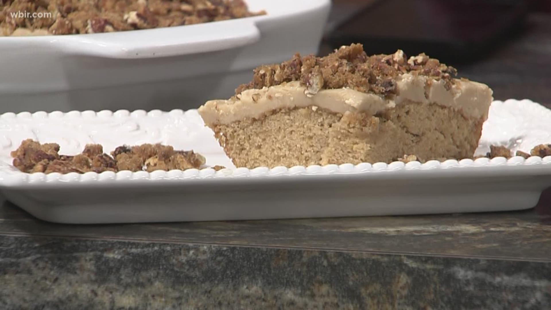 Betty Henry is here making a delicious caramel praline sheet cake!