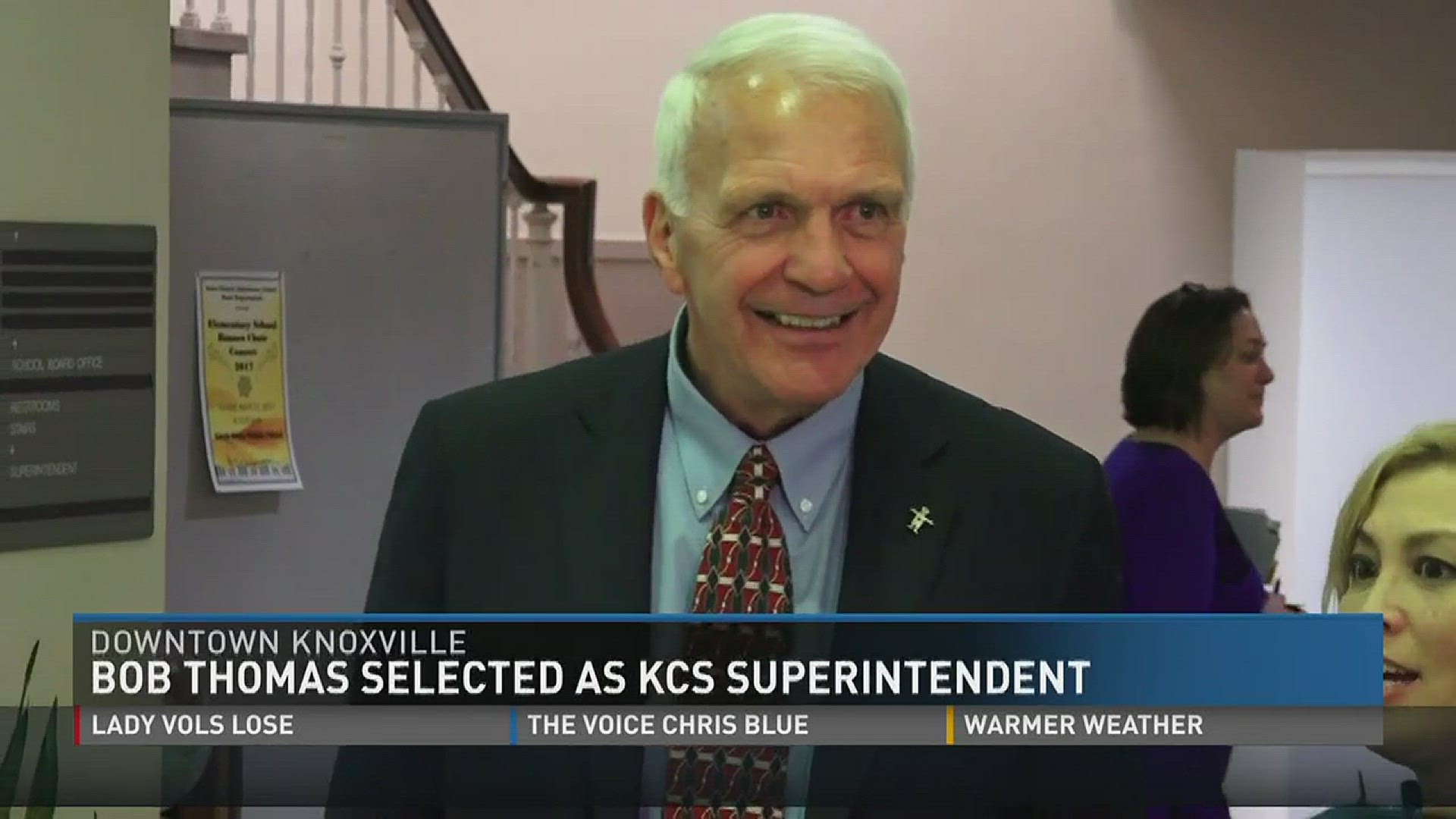 March 20, 2017: In a unanimous vote among its nine members, the Knox County Board of Education selected Bob Thomas as the new leader of Knox County Schools.