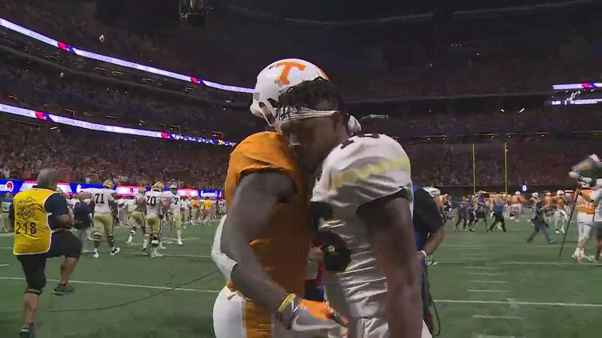 The Vols trailed 28-14 in the fourth quarter but came back to win 42-41 in double overtime.