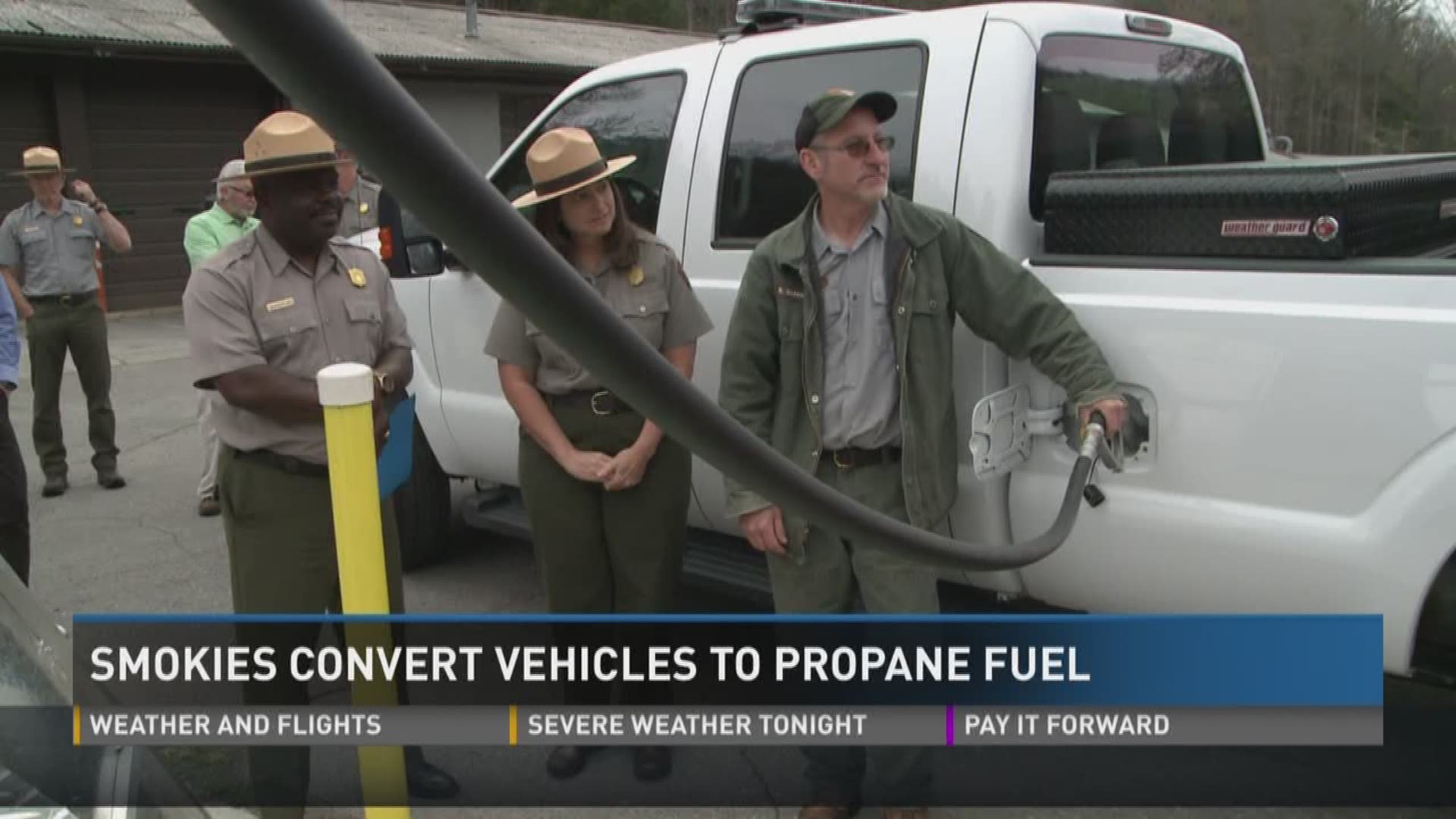 April 5, 2017: Smokies rangers are converting their vehicles to use propane.